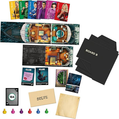 Clue Board Game Sabotage on The High Seas, Escape Room Game, Murder Mystery Games, Cooperative Family Board Game, 1-6 Players, 10+