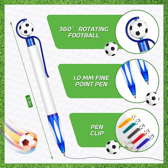 122 Pcs Soccer Party Favors Set Soccer Goodie Bags Stuffers Includes Cups with Straw Mini Stress Ball Keychains Slap Bracelets Whistles Stickers Pens for Birthday Party Supplies