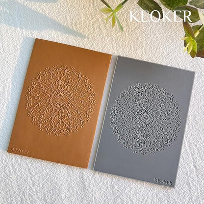 KEOKER Polymer Clay Texture Sheets Set, Clay Earring Molds for Earrings, Works with Boho Polymer Clay Cutter,The Same Effect as Polymer Clay Texture Roller, Boho Texture Sheets for Polymer Clay (1)