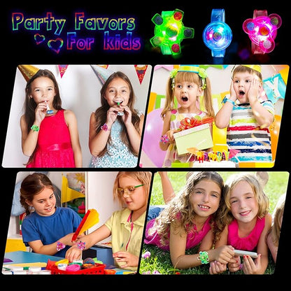 Chivao 36 Packs LED Light up Bracelets Party Favors for Boys Goodie Bag Stuffers Glow in The Dark Boys' Flashing Neon Light up Party Supplies Piñata Prizes Return Gifts for Birthday Boys and Girls
