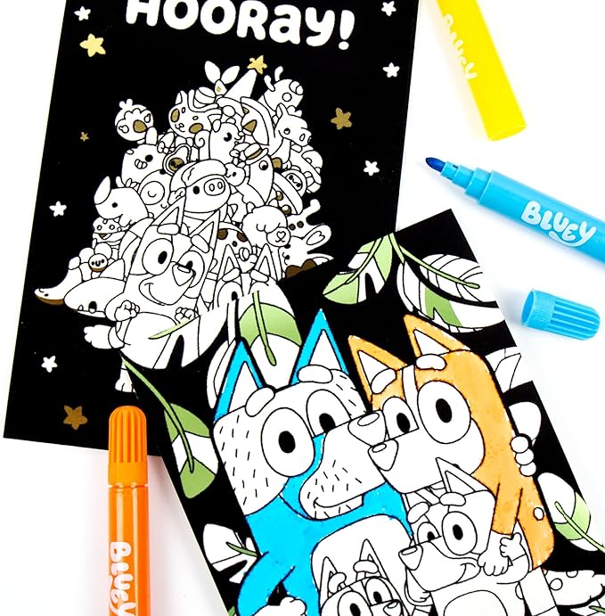 Horizon Group USA Bluey Ultimate Activity Backpack, 10+ Creative Projects in a Reusable Bag, Less-Mess Toddler Toys, Road Trip Essentials for Kids, Great Airplane Toy
