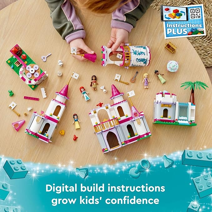 LEGO Disney Princess Ultimate Adventure Castle 43205 Building Toy with 5 Princess Mini-Dolls Including Ariel, Rapunzel and Snow White(Packaging May Vary)