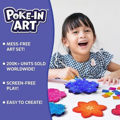 Skillmatics Poke-in Art - Flower Bouquet, DIY Wood Craft Kit, Mother’s Day Gift, Mess-Free Creative Play for Girls and Boys Ages 4, 5, 6, 7, 8, 9, Fine Motor Skills