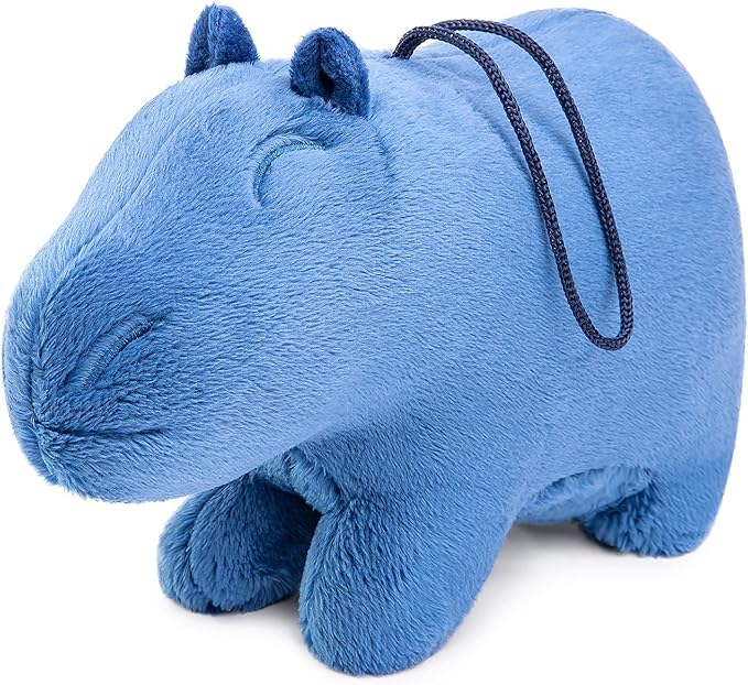 Little Capybara Plush, Realistic 8” Blue Capybara Stuffed Animal, Lifelike Rodent Capybara Weigted Toys, Simulation Soft Crawling Capybara Stuffed Toys, Unique Plushie Toys Model Dolls for Kids