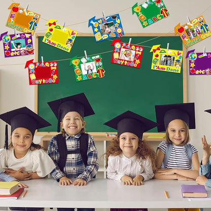 chiazllta 30 Packs Graduation Picture Frame Craft Kits for Kids Congrats Grad DIY Craft Art 2025 Graduation Party Decoration Favor Home Classroom Game Activities