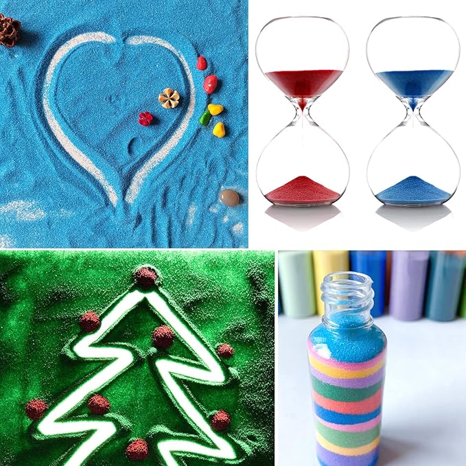 Niurewan 38 PCS Sand Art,1.25oz Colored Sand Art Bottles,Sand Arts and Crafts Kit,Scenic Sand for Kids,Painting,Crafts,DIY,Wedding Decor,Decorations