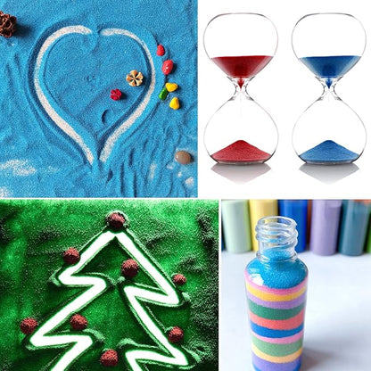 Niurewan 38 PCS Sand Art,1.25oz Colored Sand Art Bottles,Sand Arts and Crafts Kit,Scenic Sand for Kids,Painting,Crafts,DIY,Wedding Decor,Decorations