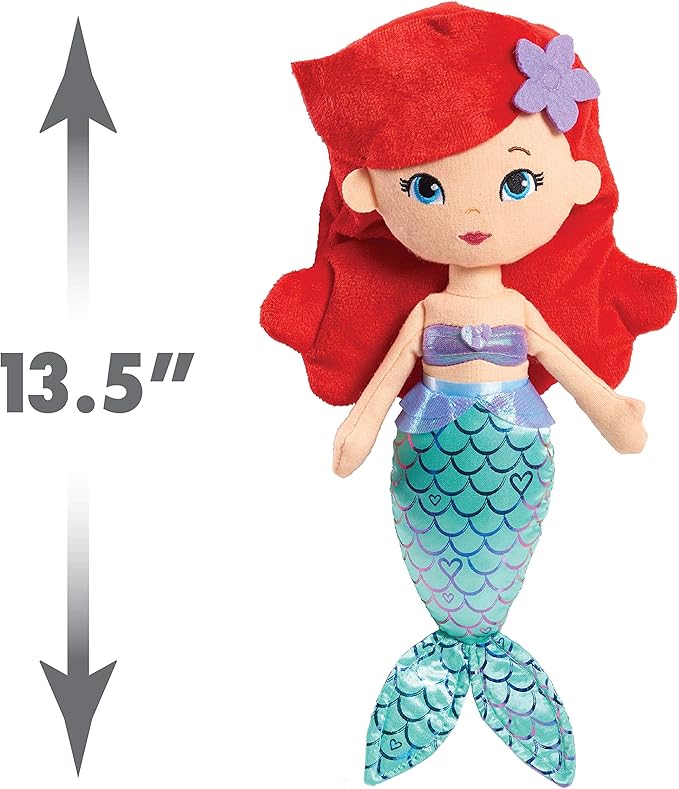 Disney Princess So Sweet Princess Ariel, 13.5-Inch Plush with Red Hair, The Little Mermaid
