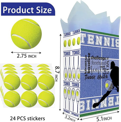 24 Tennis Party Favor Bags Tennis Goodie Bags Tennis Party Favors for Kids Tennis Birthday Party Supplies