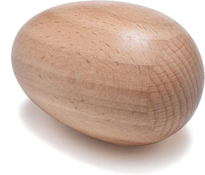 4 PCS Wood Egg Shakers Set, Musical Percussion Instruments, Natural Finish