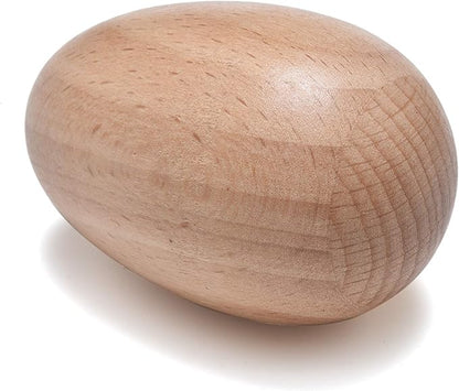 4 PCS Wood Egg Shakers Set, Musical Percussion Instruments, Natural Finish