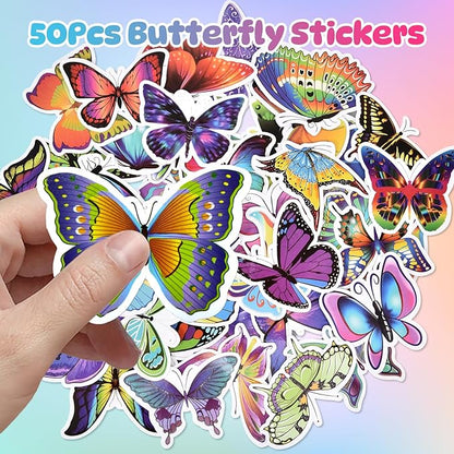 98 Butterfly Party Favors Fairy Birthday Party Supplies for Girls Kid Straw Bubble Wand Slap Bracelet Keychain Sticker Toy Gift Prize Goodie Bag Stuffer Butterfly Decorations Girl Party Favors
