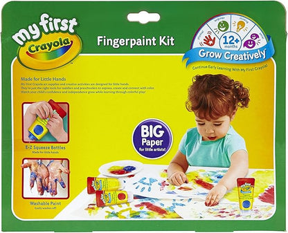 Crayola My First Fingerpaint Kit, Washable Paint, Gifts, Ages 1, 2, 3, 4, 5