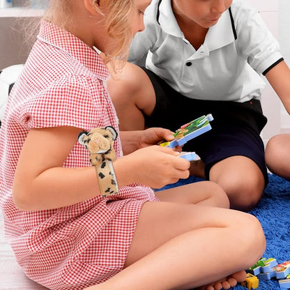 Halloween Decor Plush Animal Wristband Stuffed Animals Slap Bracelet Plush Animal Slap Bracelets Animal Wrist Slap Bracelet for Birthday Party Costume Props Wrist Brace