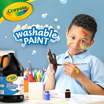 Crayola Washable Paint For Kids - Black (1 Gallon), Kids Arts And Crafts Supplies, Non Toxic, Bulk