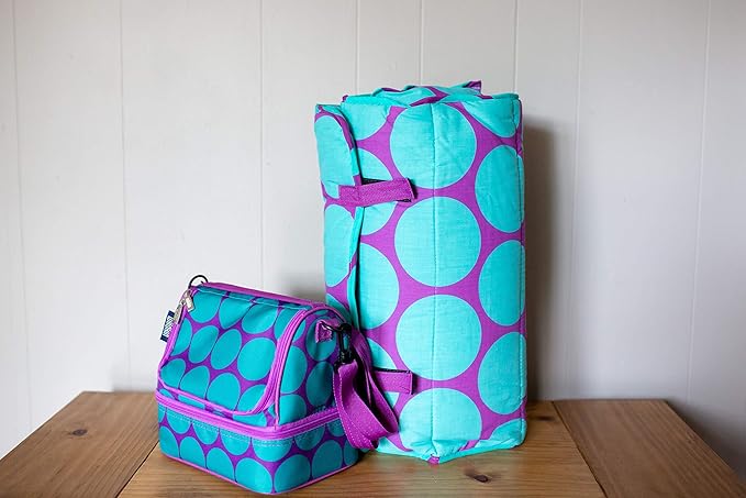 Wildkin Original Nap Mat with Reusable Pillow for Boys & Girls, Perfect for Elementary Daycare Sleepovers, Features Hook & Loop Fastener, Cotton Blend Materials Nap Mat for Kids