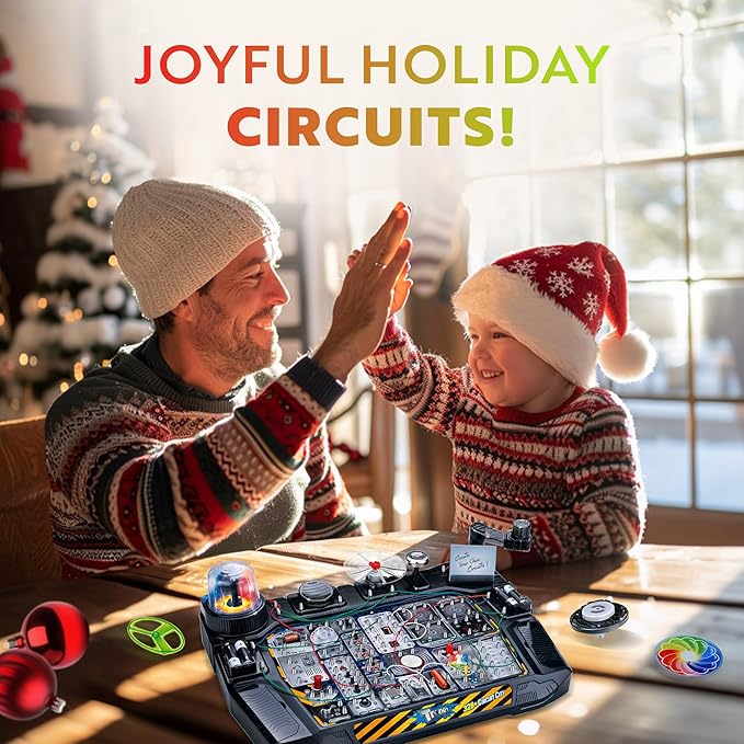 Playz Advanced Electrical Circuit Board Engineering Kit for Kids with 328+ STEM Projects on Electricity, Voltage, Currents, Resistance, & Magnetic Science | Gift for Children Age 8-13+