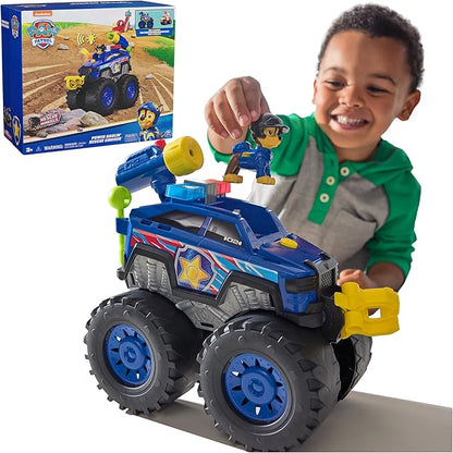Paw Patrol: Rescue Wheels Chase’s Power Haulin’ Cruiser, Toy Truck with Launcher, Motorized Winch, Lights & Sounds, Kids Toys for Boys & Girls Ages 3+
