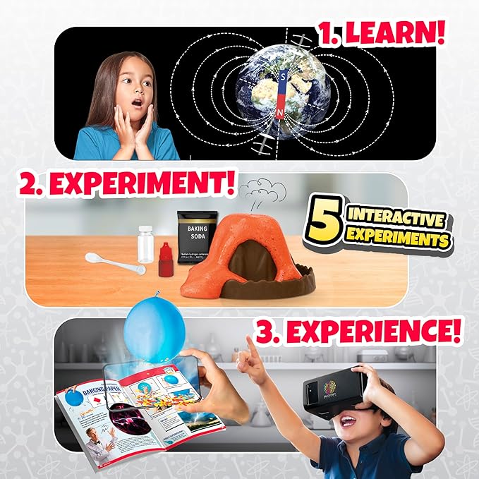 Bill Nye's VR Science Kit Student Edition - Virtual Reality Kids Book and Interactive STEAM Set - Includes All Materials You Need, Ages 6 and Up