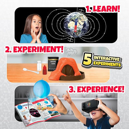 Bill Nye's VR Science Kit Student Edition - Virtual Reality Kids Book and Interactive STEAM Set - Includes All Materials You Need, Ages 6 and Up
