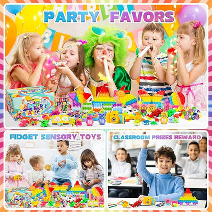1120+PCS Party Favors for Kids,Fidget Toys Packs, Assorted Small Toys for Pinata Fillers Carnival Prizes,Goodie Bags Stuffers School Classroom Prizes Toys Bulk,Treasure Box Birthday Gifts