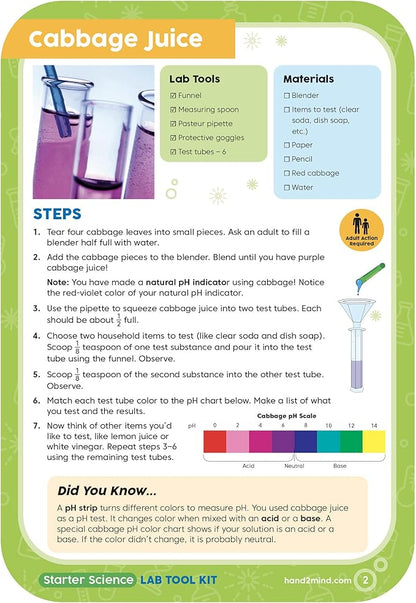 hand2mind Starter Science Lab Tool Set, Science Lab for Kids, Science Supplies, Kids Science Experiments, Science Kits for Kids, Chemistry Set, Educational Science Kits, Science for Kids (12 Tools)