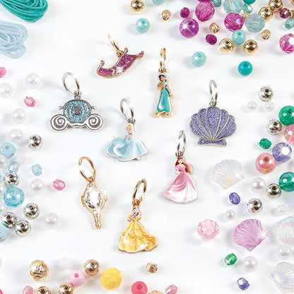 Make It Real: Disney Princess: Castle Style DIY Bracelet Kit - 332 pcs Jewelry Set, Create 12 Bracelets, 8 Exclusive Charms, Girls & Kids Ages 6+