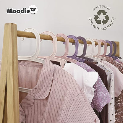 Recycled Plastic Kids Hangers | 13.5" Heavy Duty Kids Clothes Hangers | Bulk Pack Childrens Hangers, Large Child Hangers | Toddler Hangers (2-12yrs | 25 Pack, Pink)