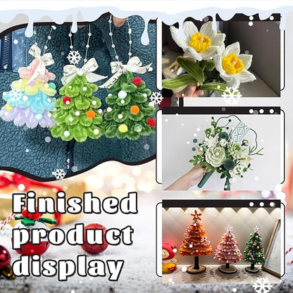 LOKUNN Pipe Cleaners, 200 Pcs Dark Brown Pipe Cleaners Craft Set, Solid Color Chenille Stems, DIY Arts and Crafts with Adhesive Eyes and Storage Box, Christmas Halloween Decoration Art Supplies