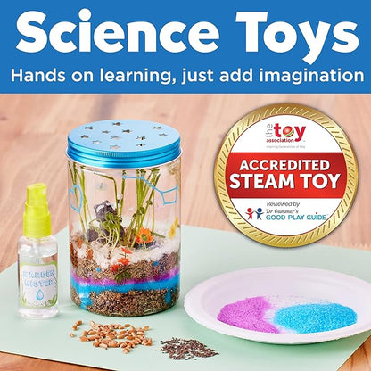 Creativity for Kids Grow 'N Glow Terrarium Kit for Kids - Educational Science Kits Ages 6-8+, Kids Gifts for Boys and Girls, Craft and STEM Projects