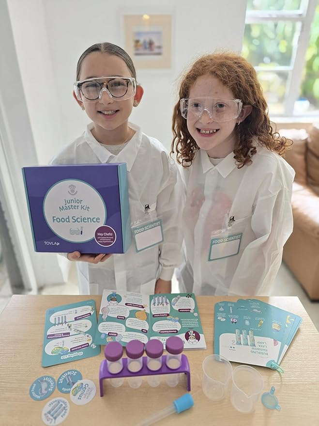 Tovla Jr. Edible Science Experiment Kits for Young Kids 4+ – STEM Educational Activity with Hands-On Food and Kitchen Experiments Using Real Tools