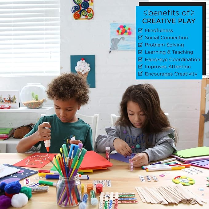 Horizon Group USA E-Z Grip Paint Brushes - 15 All Purpose Easy Grip Paint Brushes, Soft Rubber Grip Handle, Great with Watercolor, Acrylic & Washable Paints. Assorted Multicolored