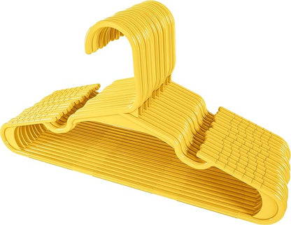 Utopia Home 20 Pack Kids Hangers - 11.5 Inch Plastic Baby Hangers for Closet - Childrens Hanger for Clothes & Infant Hanger for Closet - Ideal for Everyday Standard Use (Yellow)