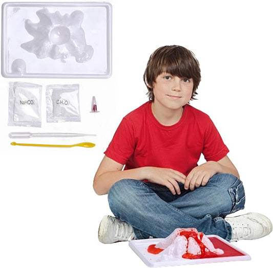 Alpine Choice Volcano Kit - Includes Fast Drying Plaster, Volcano Mold, Non-Toxic Paint and Brush, Stir Stick - Science Experiments for Kids 3+ - STEM Learning Toy - Black