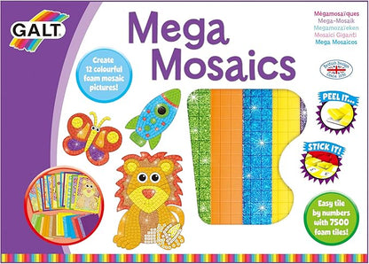 Galt Toys, Mega Mosaics, Kids' Craft Kits, Muliti Foam Pictures, Ages 5 Years Plus
