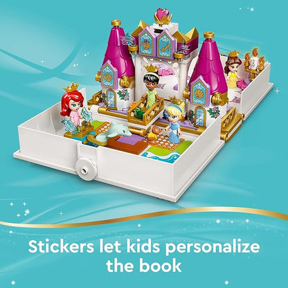 LEGO Disney Ariel, Belle, Cinderella and Tiana’s Storybook Adventures 43193 Building Toy for Kids; New 2021 (130 Pieces)