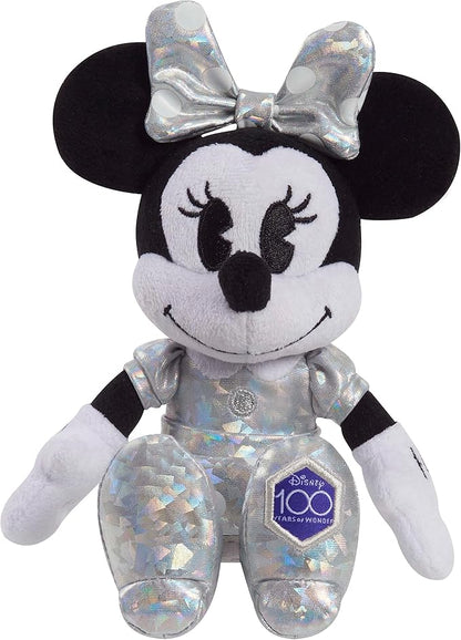 Disney100 Years of Wonder Minnie Mouse Small Plush Stuffed Animal, Kids Toys for Ages 2 Up by Just Play