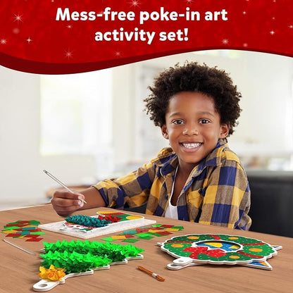 Skillmatics Art & Craft Activity - Poke-in Art Christmas Decor, Mess-Free Art for Kids, Craft Kits, DIY Activity, Gifts for Girls & Boys Ages 4, 5, 6, 7, 8, 9, 10, 11, 12