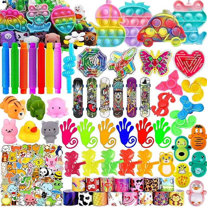 118 Pcs Party Favors for Kids, Treasure Box Toys for Classroom, Prize Box Toys for Kids Classroom, Treasure Chest for Kids Prizes Pinata Stuffers