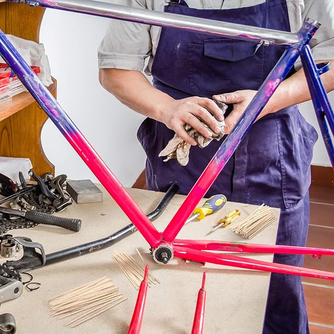 Patelai 150 Pieces 6 Inch Long Soft Pipe Cleaners Long Chenille Stems Twistable Cleaners with Storage Box for Removing Dirty Cleaning Glass Ceramic(Beige)