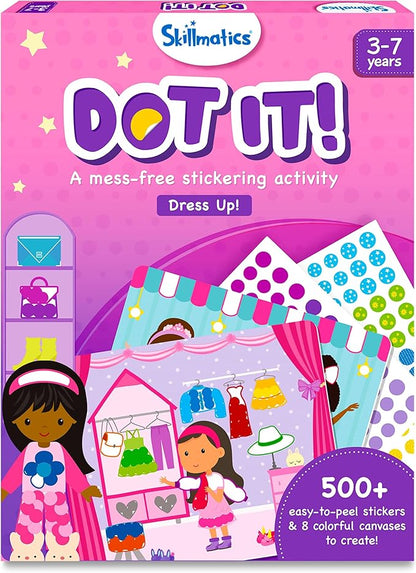 Skillmatics Art Activity - Dot It Dress Up, No Mess Sticker Art for Kids, Scrapbooking, DIY Craft Kits, Gifts for Boys & Girls Ages 3, 4, 5, 6, 7