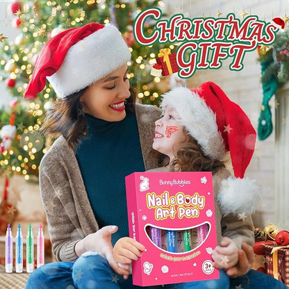 Face Painting Kit for Kids Makeup Set Toys, Washable Marker Girls Make Up Face Body Tattoo Pens, Toddler Toy Makeup Cosmetic for Ages 4-12 Year, Winter Gift for Pretend Play Dress Up Party