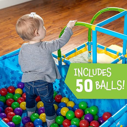 Eezy Peezy Active Play 3 in 1 Jungle Gym PlaySet – Includes Slide, Ball Pit, & Toss Target with 50 Colorful Balls