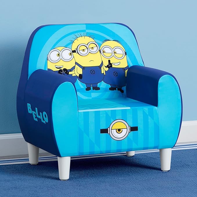 Delta Children Minions Foam Chair for Kids, Blue