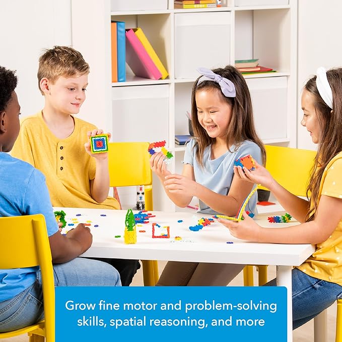 PLUS PLUS - Open Play Set - 1200 Piece - Basic Color Mix, Construction Building Stem Toy, Interlocking Mini Puzzle Blocks for Kids