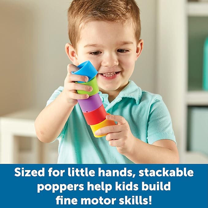 Learning Resources Rainbow Emotion Fidget Poppers, Sensory Toys, Social-Emotional Learning ,Sensory Toys for Toddlers, Kids Easter Basket Stuffers, Ages 3+,5 Pieces