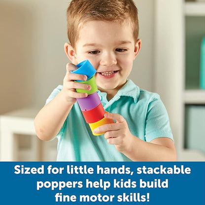 Learning Resources Rainbow Emotion Fidget Poppers, Sensory Toys, Social-Emotional Learning ,Sensory Toys for Toddlers, Kids Easter Basket Stuffers, Ages 3+,5 Pieces