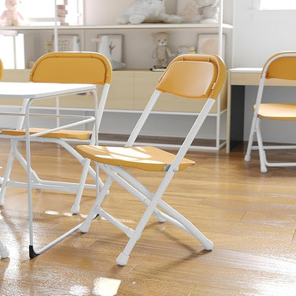 Flash Furniture Kids Yellow Plastic Folding Chair