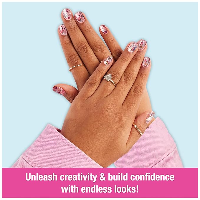 Cool Maker, GO GLAM Nail Kit Refill with Unicorn & Mermaid Designs, Style 80 Nails, Arts and Crafts Kids Toys for Girls Ages 7 and up