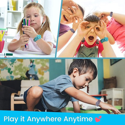 fidgets for Classroom, 2pcs Quiet Silent pop Wristband Watch, Autism Sensory Products, Stress Toys, Silent ADHD Toys for Adults Kids Toddlers